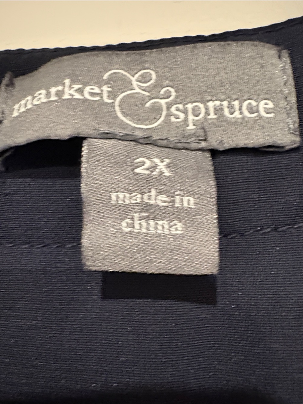 Market Spruce Navy Paisley Tunic with Gold Embellished Trim - Picture 2 of 3